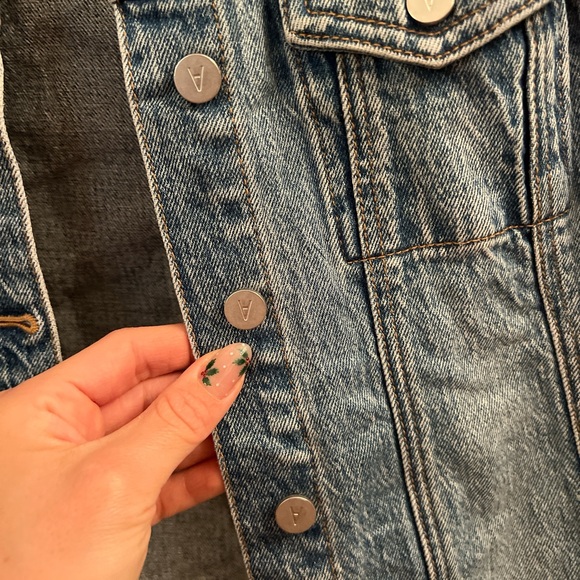 REVOLVE A brand lula Denim Mini Dress size medium worn - Picture 4 of 4